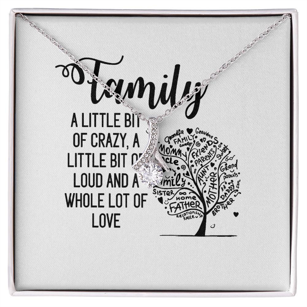 Family Alluring Ribbon Necklace-Express Your Love Gifts