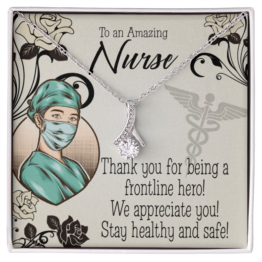 Thank You Frontlines Worker Alluring Ribbon Necklace-Express Your Love Gifts