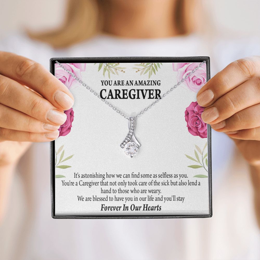 Caregiver Necklace Alluring Ribbon Necklace-Express Your Love Gifts