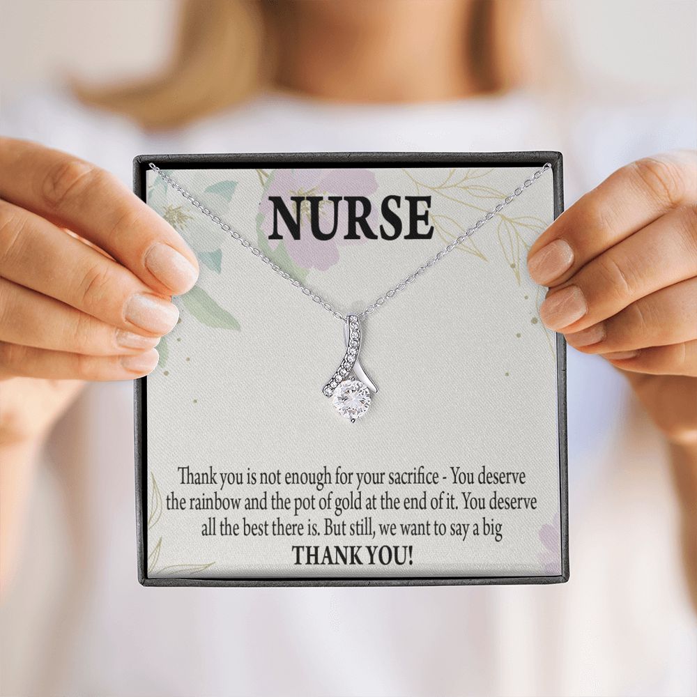 Gift For Healthcare Workers Alluring Ribbon Necklace-Express Your Love Gifts