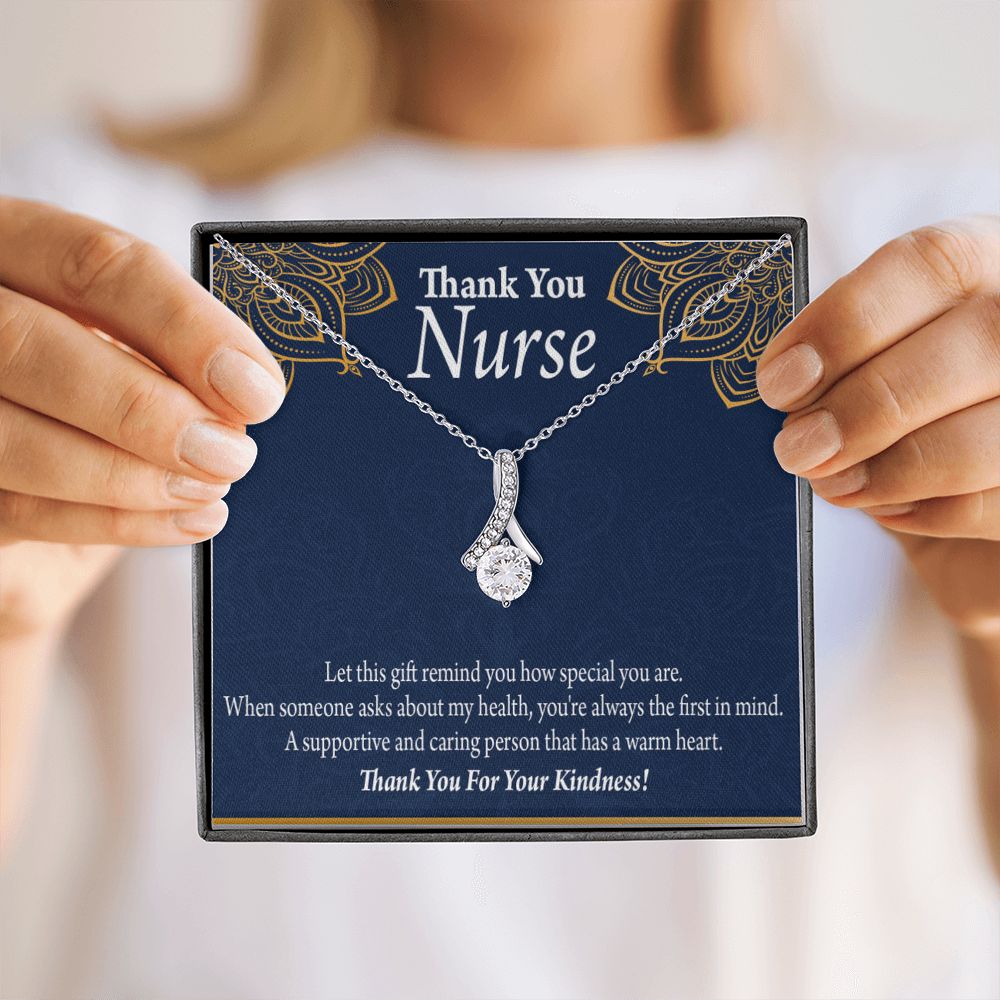 Thank You Nurse Alluring Ribbon Necklace-Express Your Love Gifts