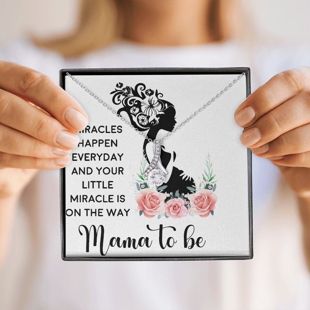 Mama To Be Alluring Ribbon Necklace-Express Your Love Gifts