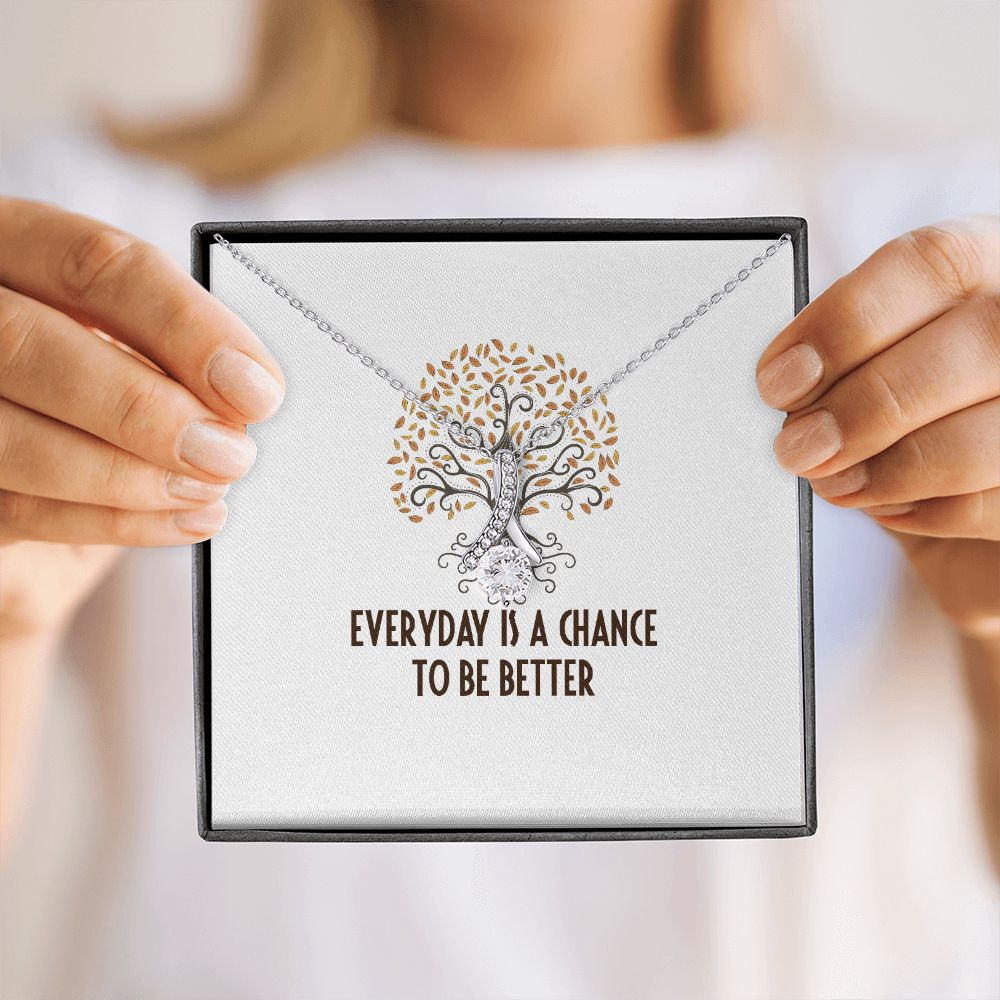 Everyday is a Chance Alluring Ribbon Necklace-Express Your Love Gifts