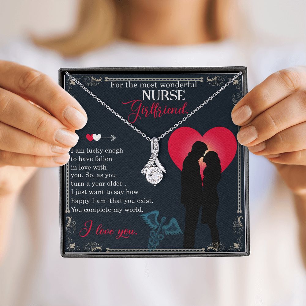 For the most wonderful nurse girlfriend Alluring Ribbon Necklace-Express Your Love Gifts