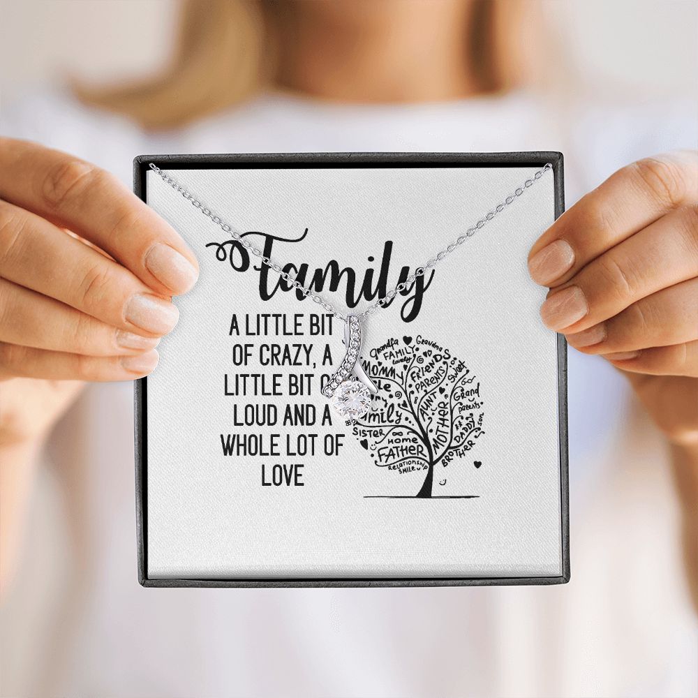 Family Alluring Ribbon Necklace-Express Your Love Gifts