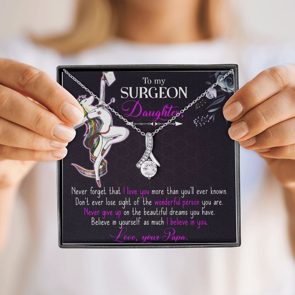 To my Surgeon Daughter Alluring Ribbon Necklace-Express Your Love Gifts