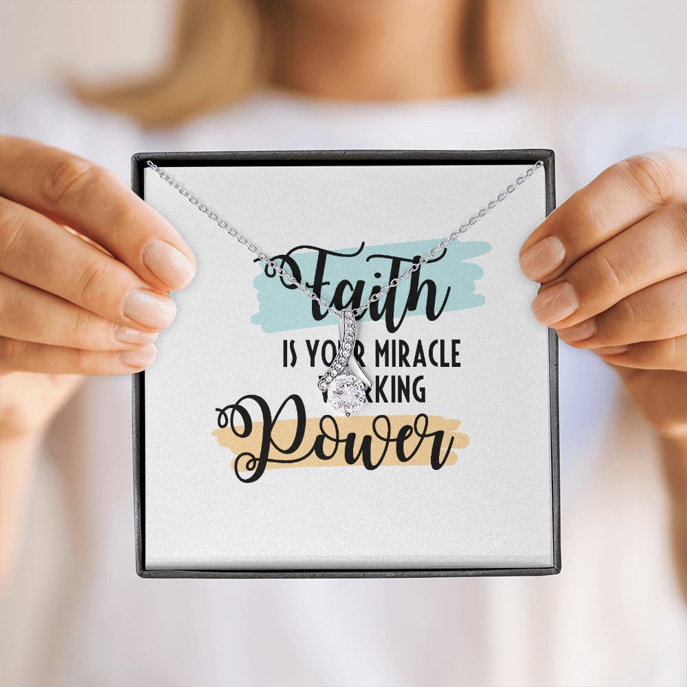 Faith Alluring Ribbon Necklace-Express Your Love Gifts