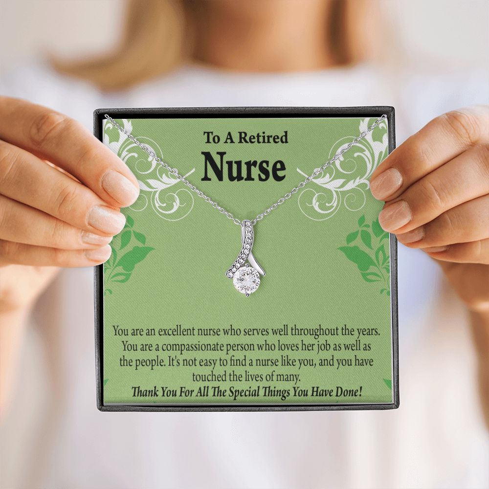 Retired Nurse Thank You Alluring Ribbon Necklace-Express Your Love Gifts
