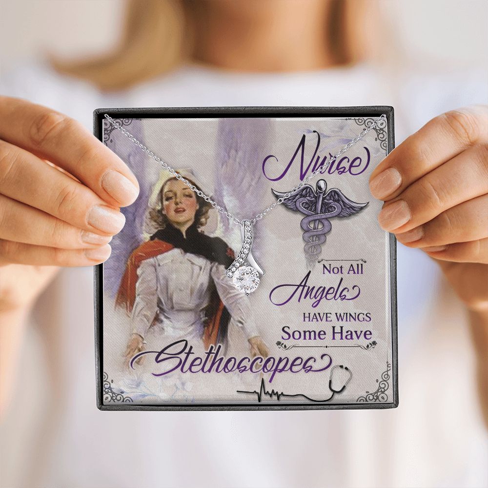 Not aAll Angels Have Wings Alluring Ribbon Necklace-Express Your Love Gifts