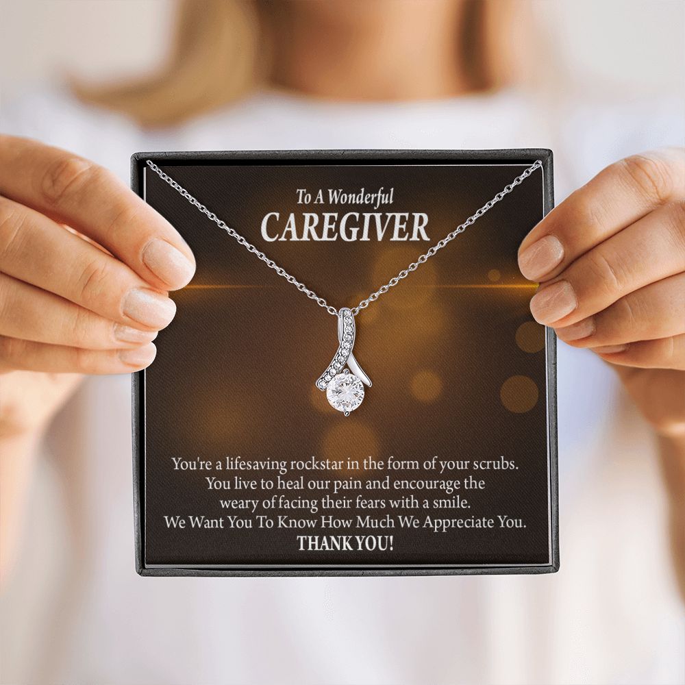 Rockstar Caregiver Alluring Ribbon Necklace-Express Your Love Gifts