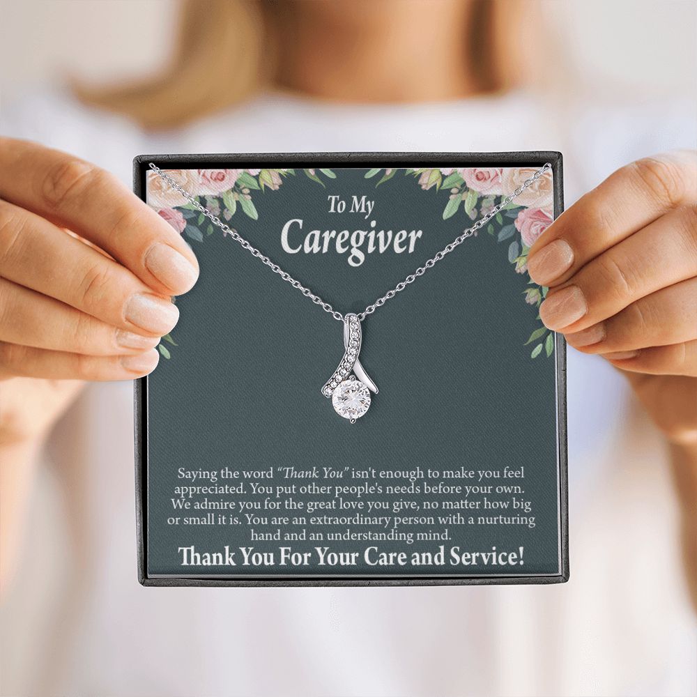 Gift Ideas For Caregivers Alluring Ribbon Necklace-Express Your Love Gifts