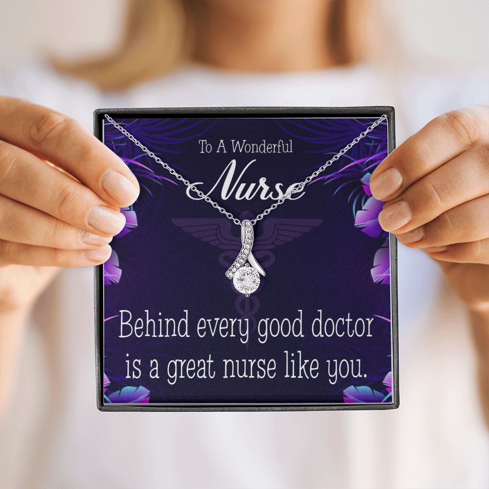 Behind Every Doctor Alluring Ribbon Necklace-Express Your Love Gifts