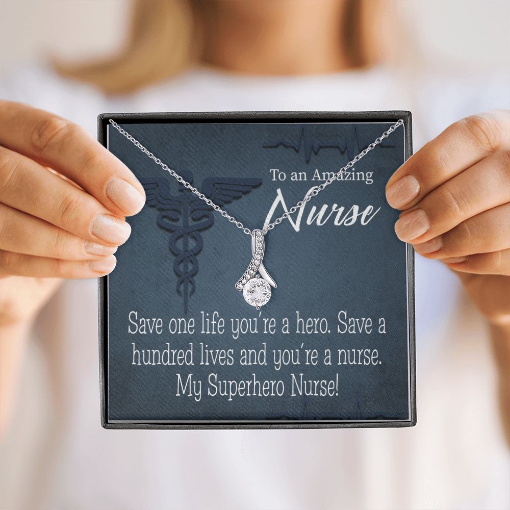 My Superhero Nurse! Alluring Ribbon Necklace-Express Your Love Gifts