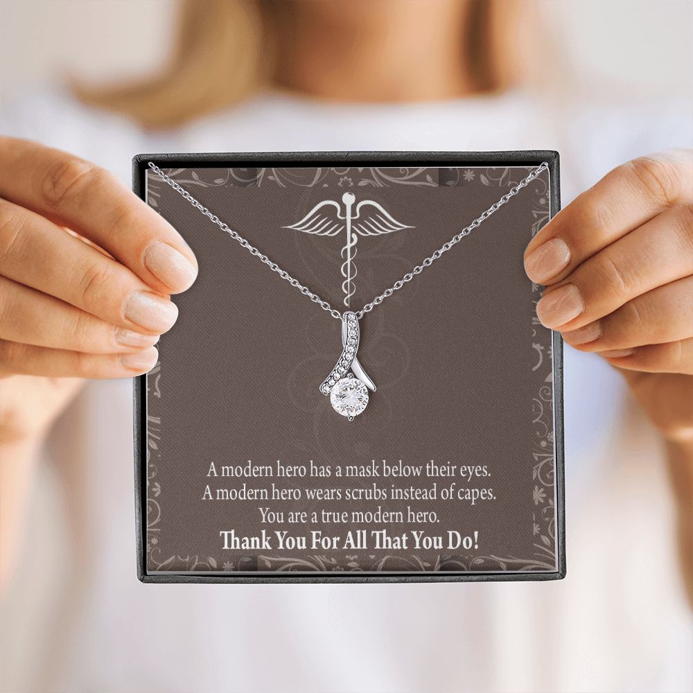 Medical Hero Appreciation Alluring Ribbon Necklace-Express Your Love Gifts