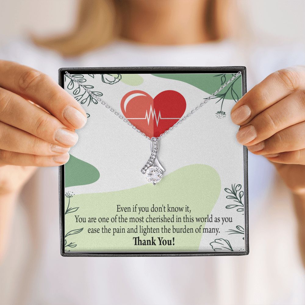 Thank You Necklace Medical Alluring Ribbon Necklace-Express Your Love Gifts