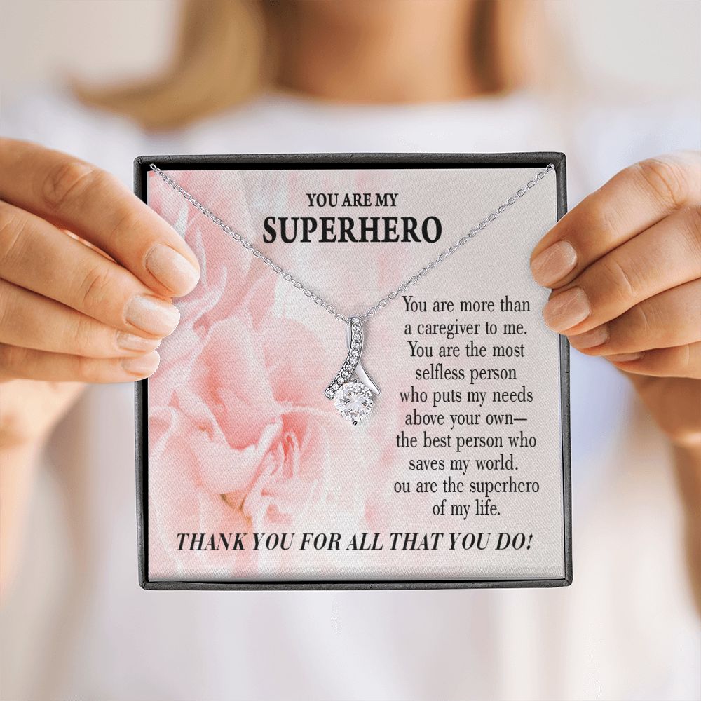 Touching Gift For Caregivers Alluring Ribbon Necklace-Express Your Love Gifts