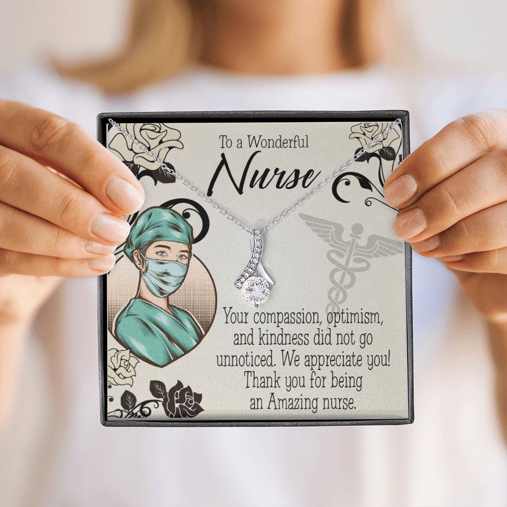 Thank Your Nurse Gift Alluring Ribbon Necklace-Express Your Love Gifts