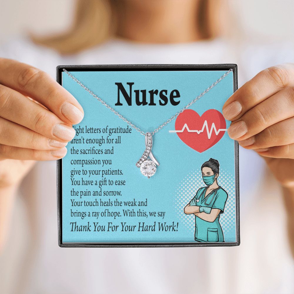 RN Nurse Gift Alluring Ribbon Necklace-Express Your Love Gifts