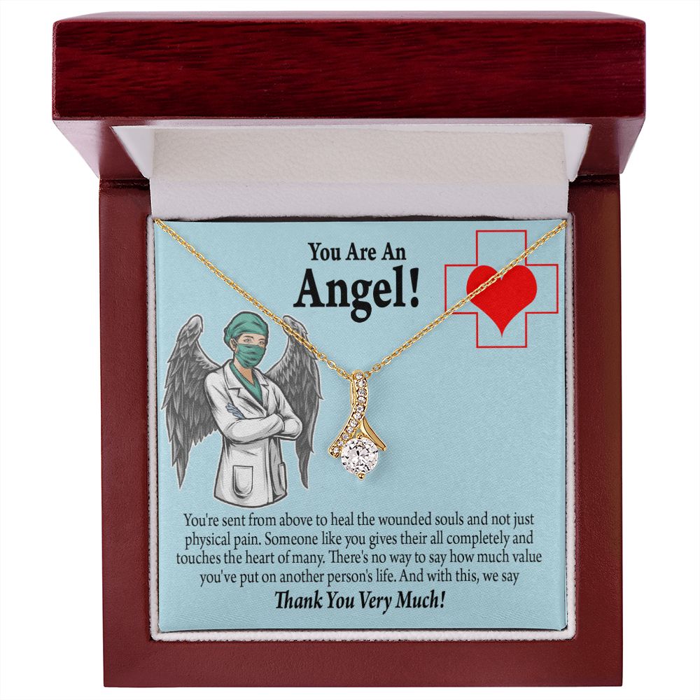 You Are an Angel Nurse Alluring Ribbon Necklace-Express Your Love Gifts