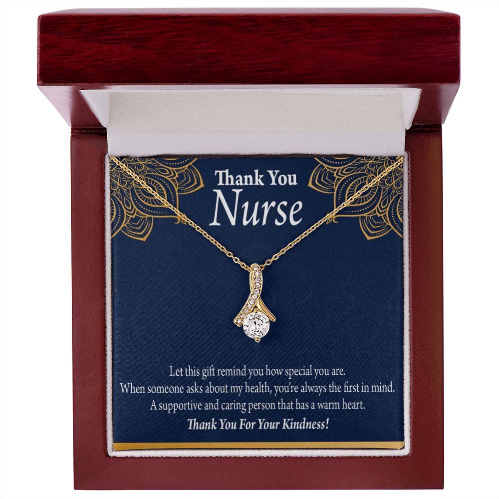 Thank You Nurse Alluring Ribbon Necklace-Express Your Love Gifts