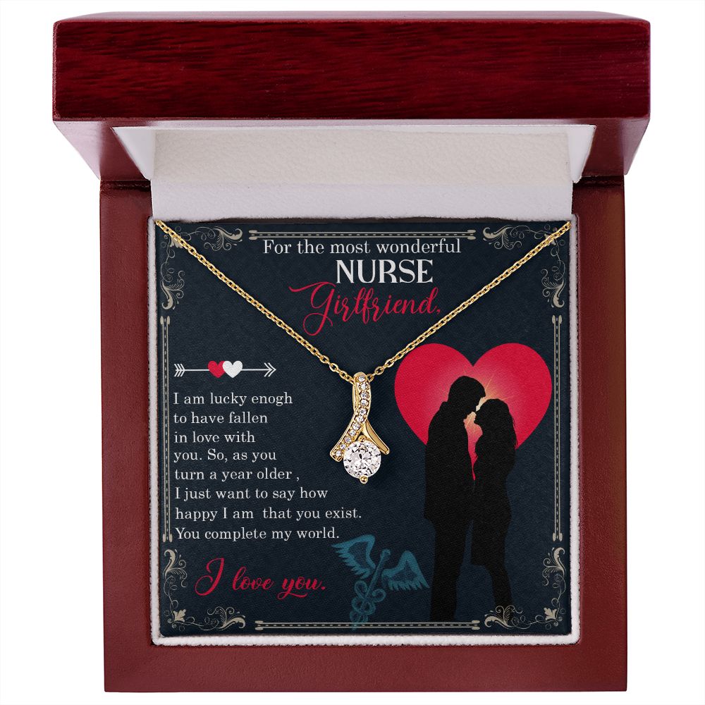 For the most wonderful nurse girlfriend Alluring Ribbon Necklace-Express Your Love Gifts