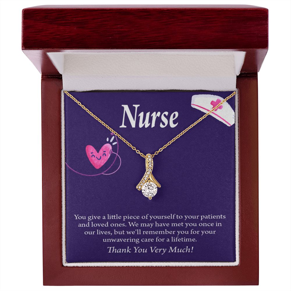 Remarkable Nurse Alluring Ribbon Necklace-Express Your Love Gifts
