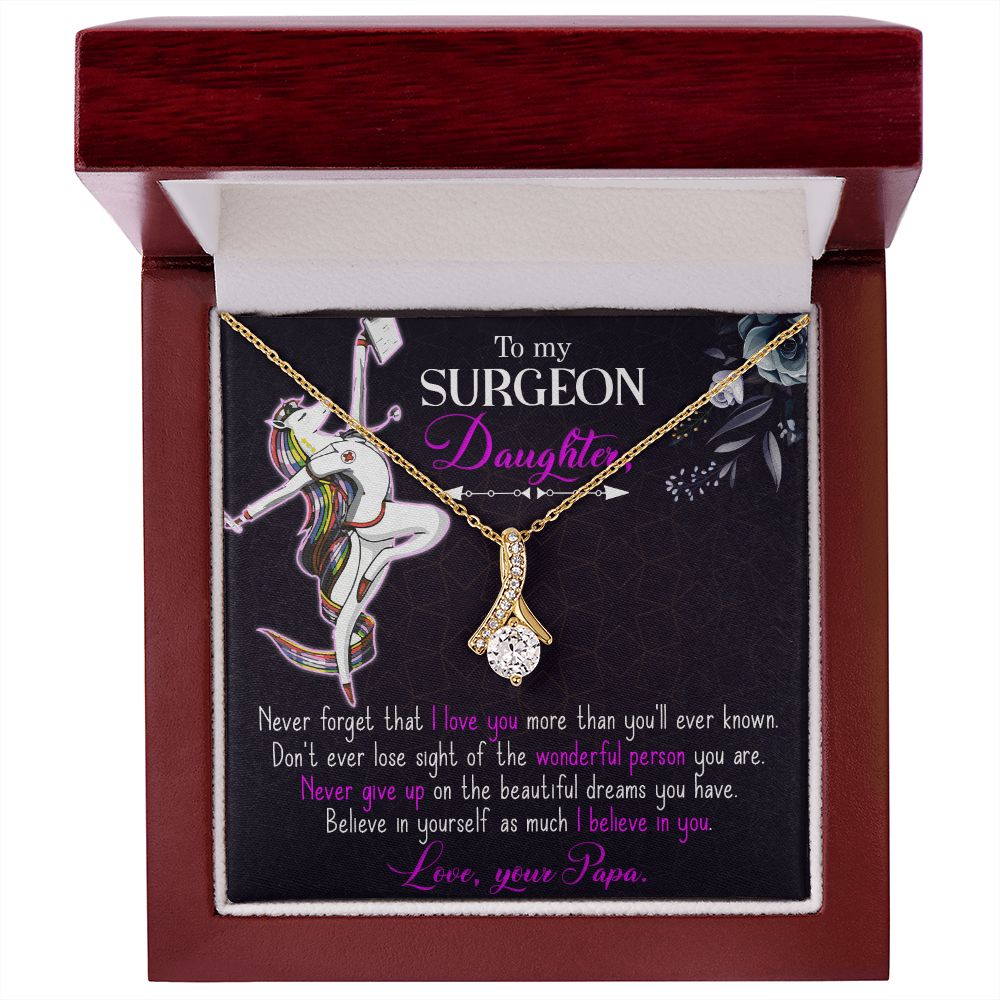 To my Surgeon Daughter Alluring Ribbon Necklace-Express Your Love Gifts