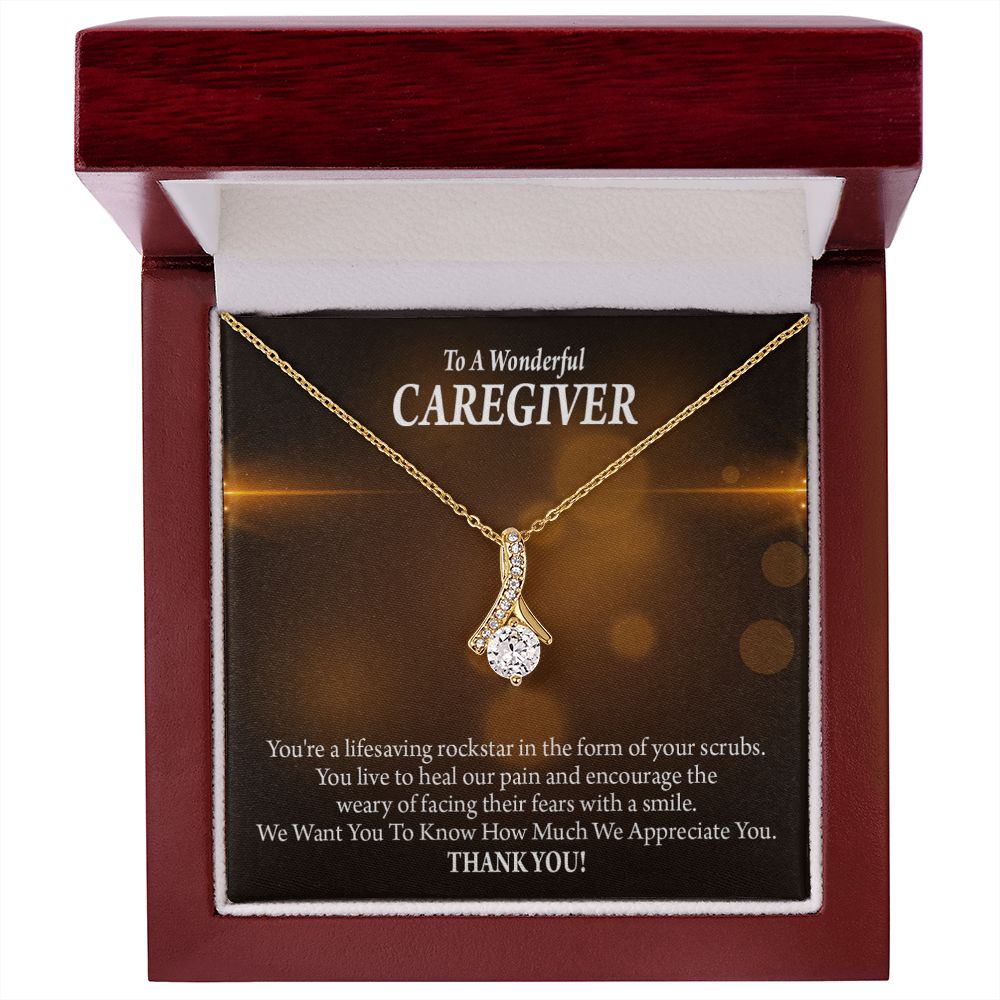 Rockstar Caregiver Alluring Ribbon Necklace-Express Your Love Gifts