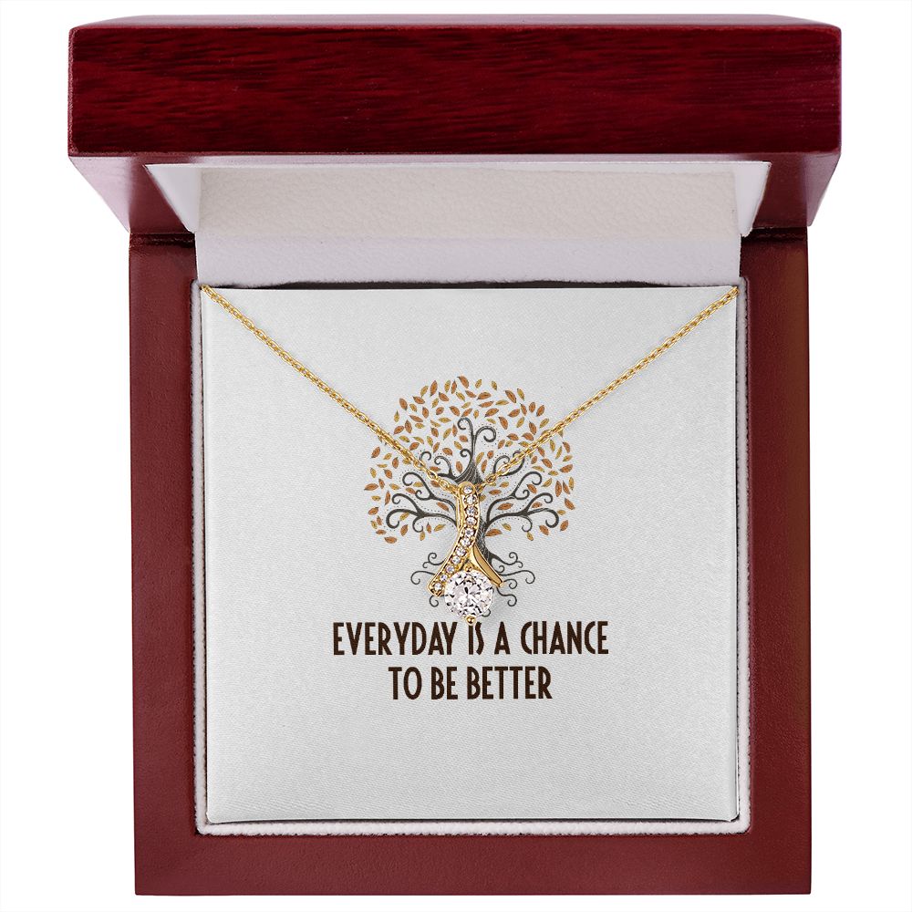 Everyday is a Chance Alluring Ribbon Necklace-Express Your Love Gifts