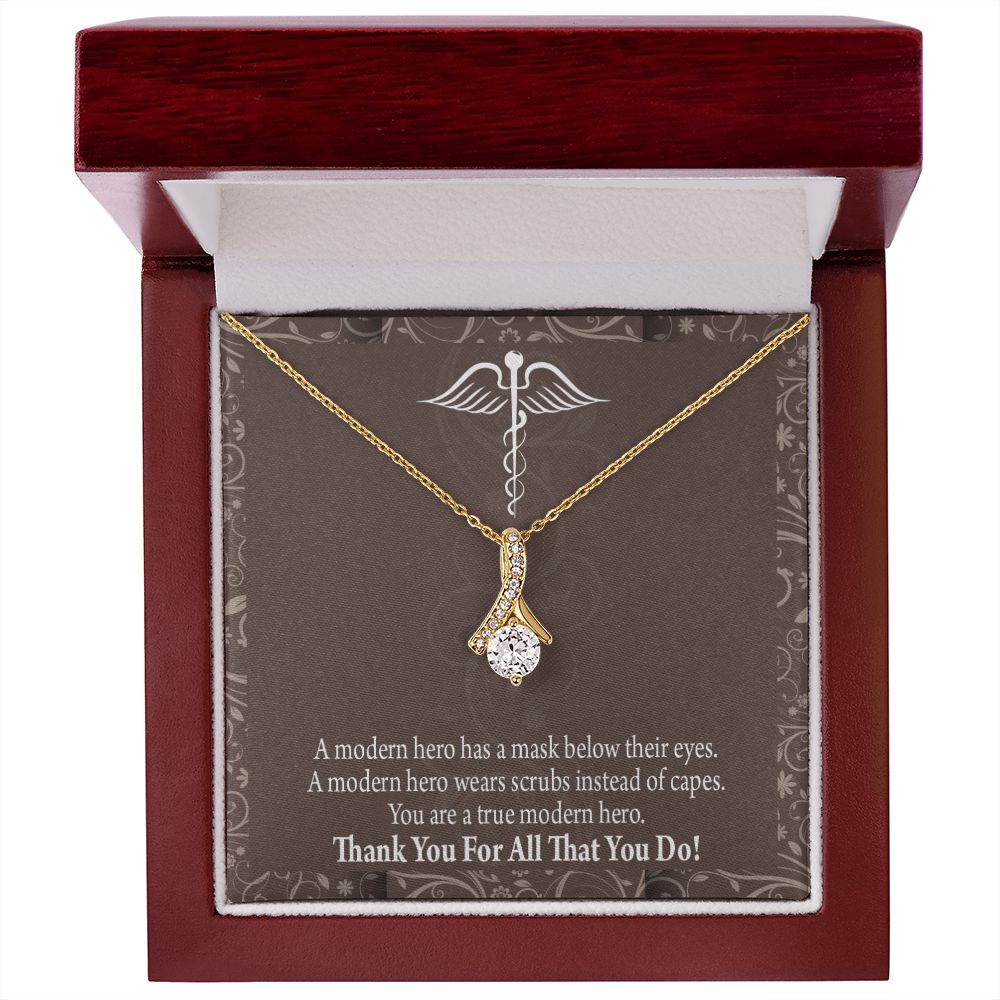 Medical Hero Appreciation Alluring Ribbon Necklace-Express Your Love Gifts