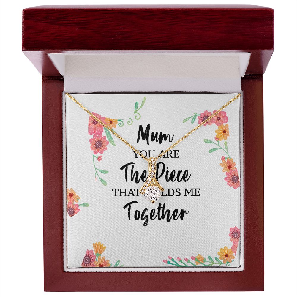 Mum You Are The Piece Alluring Ribbon Necklace-Express Your Love Gifts
