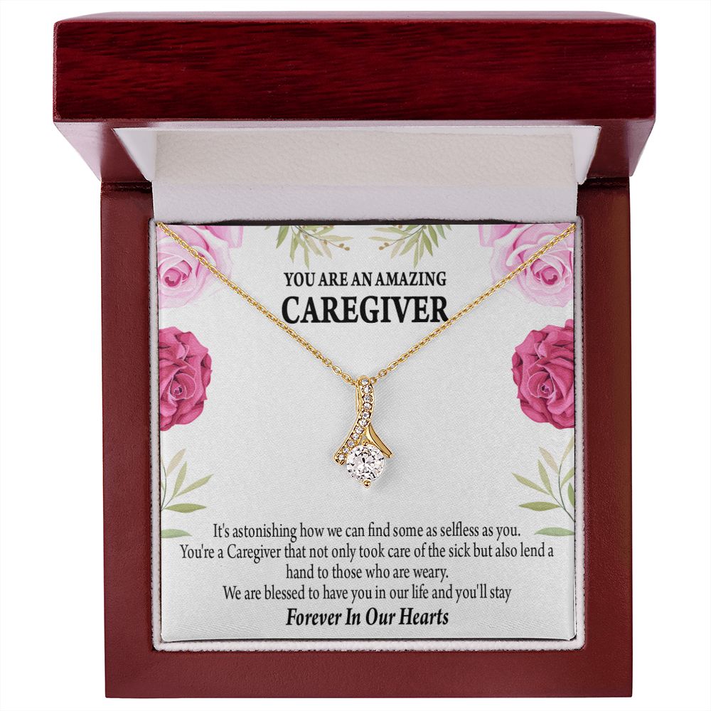 Caregiver Necklace Alluring Ribbon Necklace-Express Your Love Gifts
