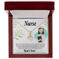 Simple Thank You Nurse Alluring Ribbon Necklace-Express Your Love Gifts