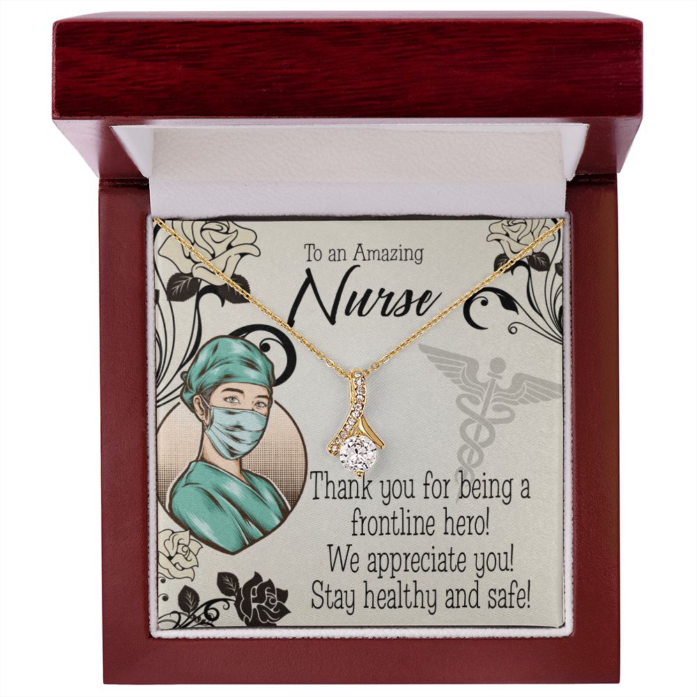 Thank You Frontlines Worker Alluring Ribbon Necklace-Express Your Love Gifts
