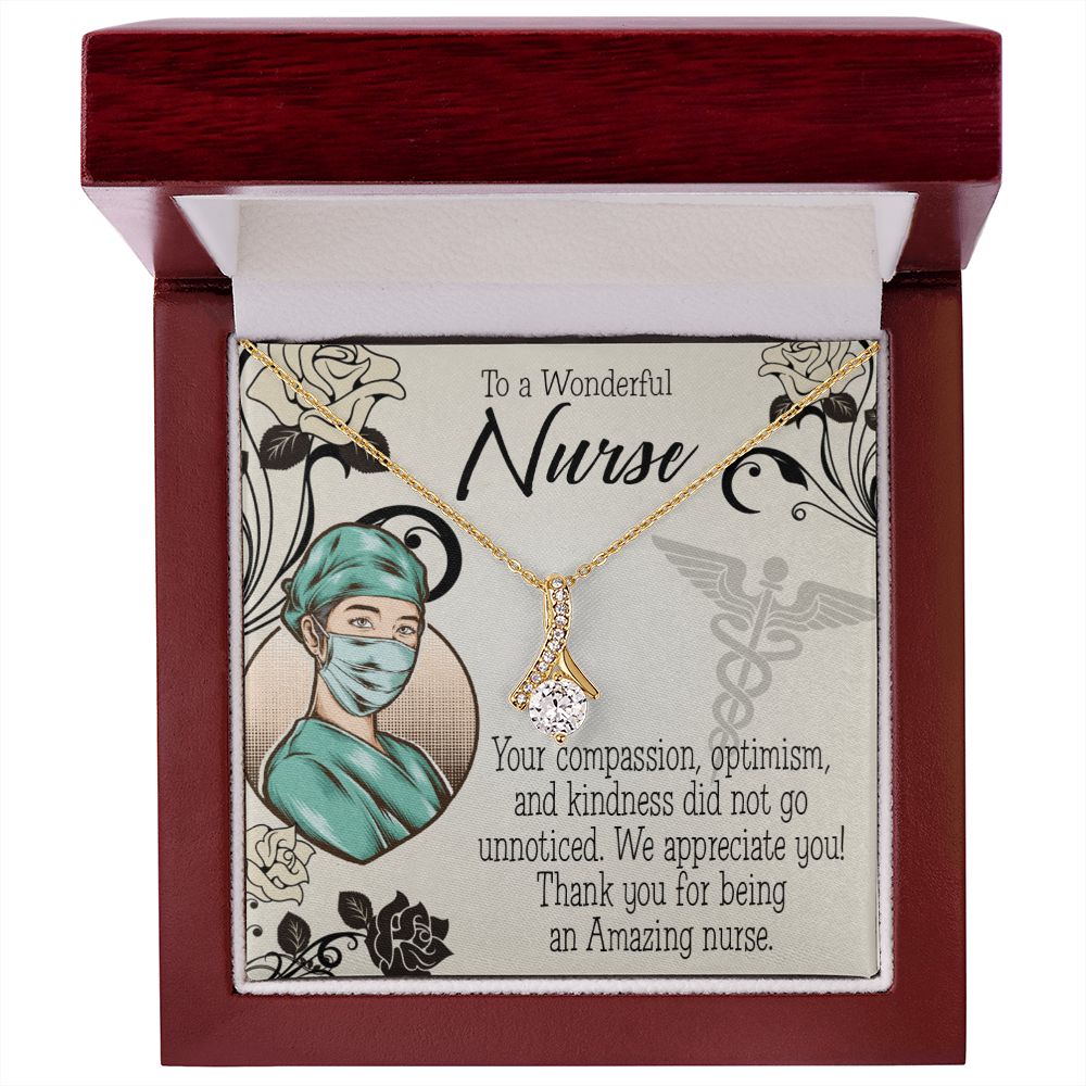 Thank Your Nurse Gift Alluring Ribbon Necklace-Express Your Love Gifts