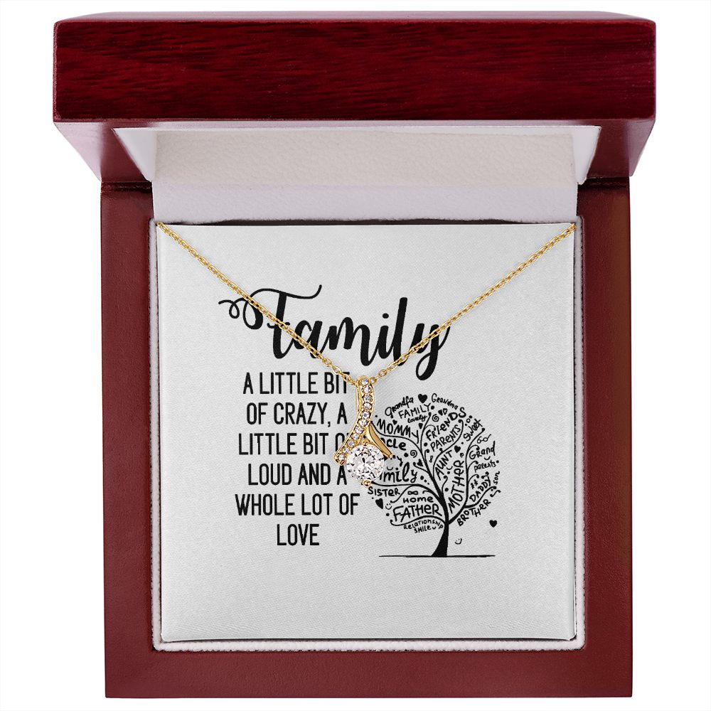 Family Alluring Ribbon Necklace-Express Your Love Gifts