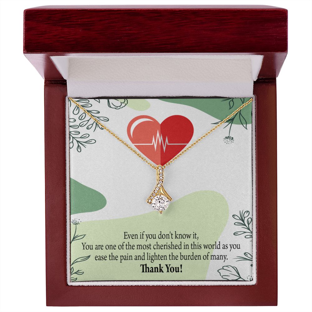 Thank You Necklace Medical Alluring Ribbon Necklace-Express Your Love Gifts
