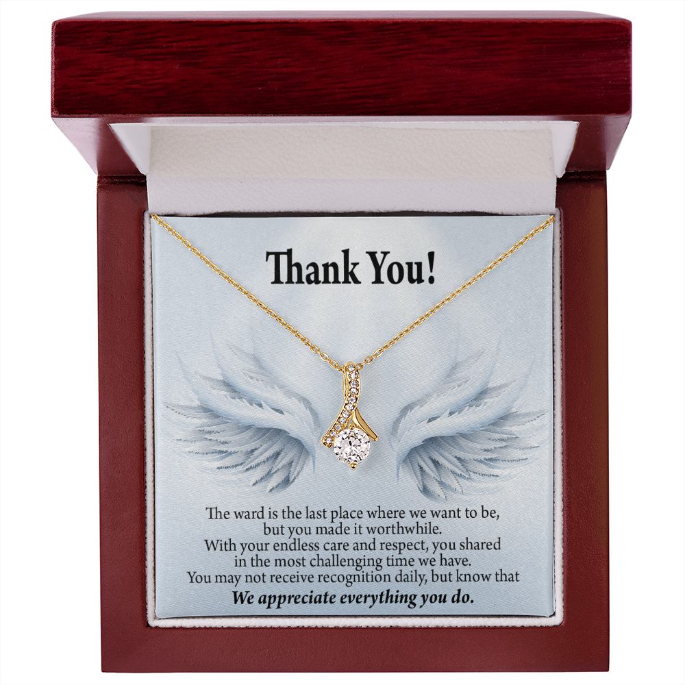 Thank You Present for Healthcare Workers Alluring Ribbon Necklace-Express Your Love Gifts