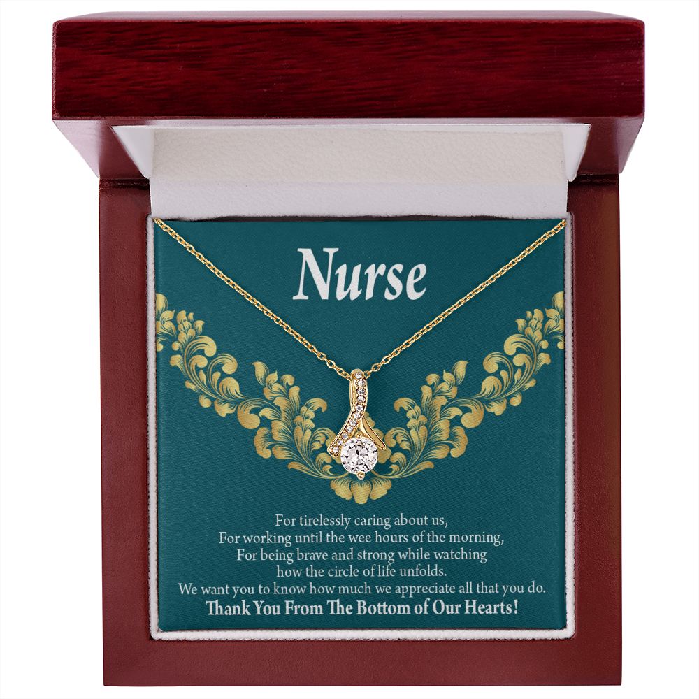 Thank You Medical Hero Alluring Ribbon Necklace-Express Your Love Gifts