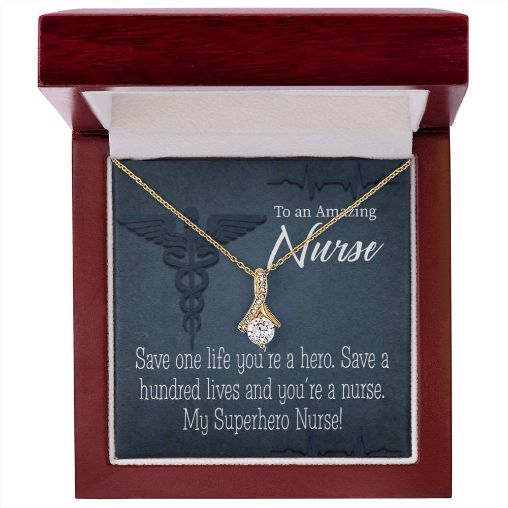 My Superhero Nurse! Alluring Ribbon Necklace-Express Your Love Gifts