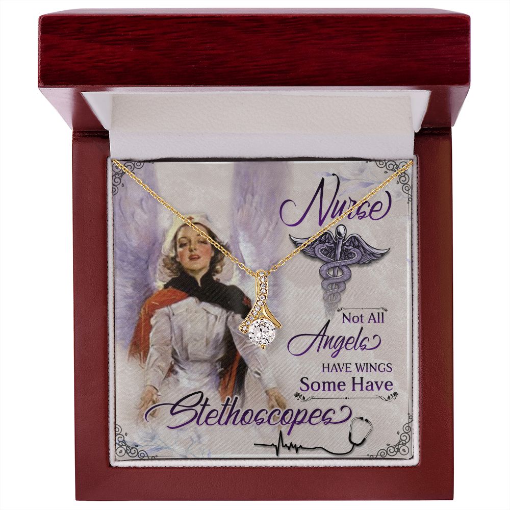 Not aAll Angels Have Wings Alluring Ribbon Necklace-Express Your Love Gifts