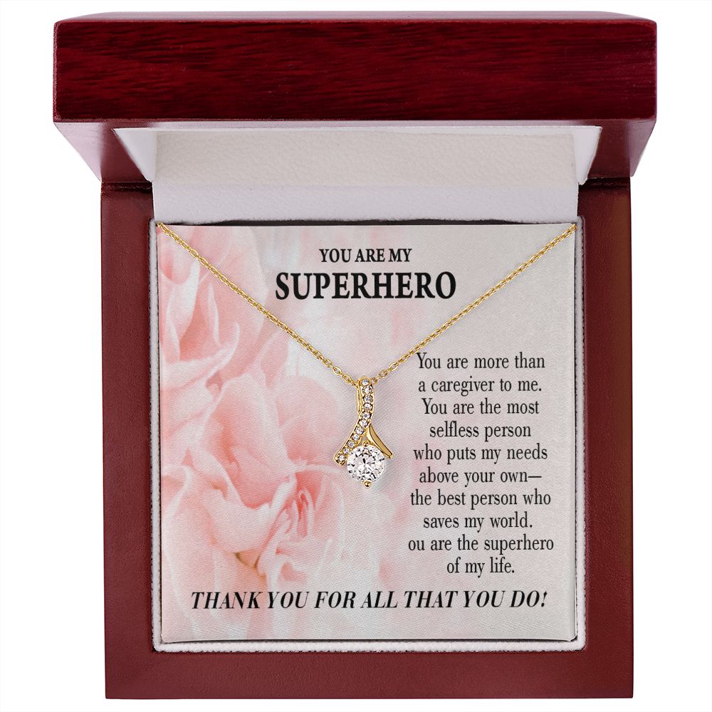 Touching Gift For Caregivers Alluring Ribbon Necklace-Express Your Love Gifts