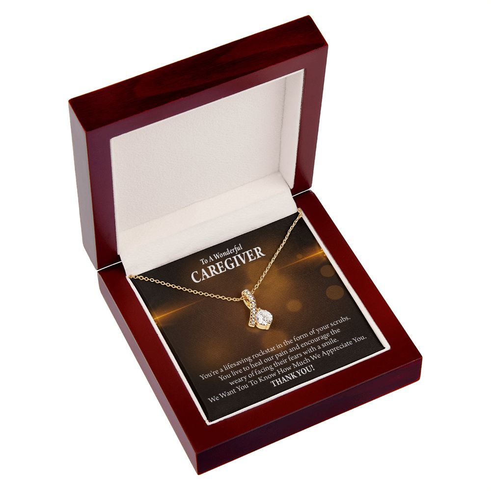 Rockstar Caregiver Alluring Ribbon Necklace-Express Your Love Gifts