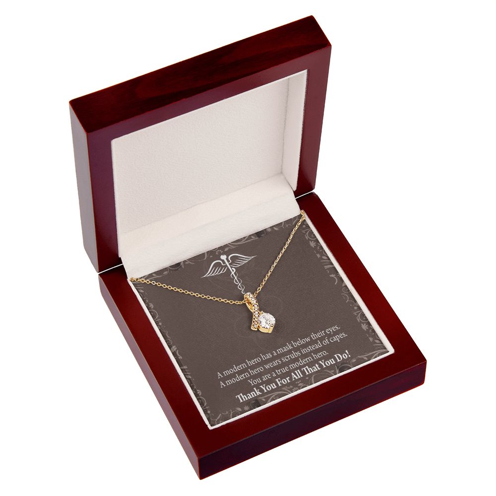 Medical Hero Appreciation Alluring Ribbon Necklace-Express Your Love Gifts