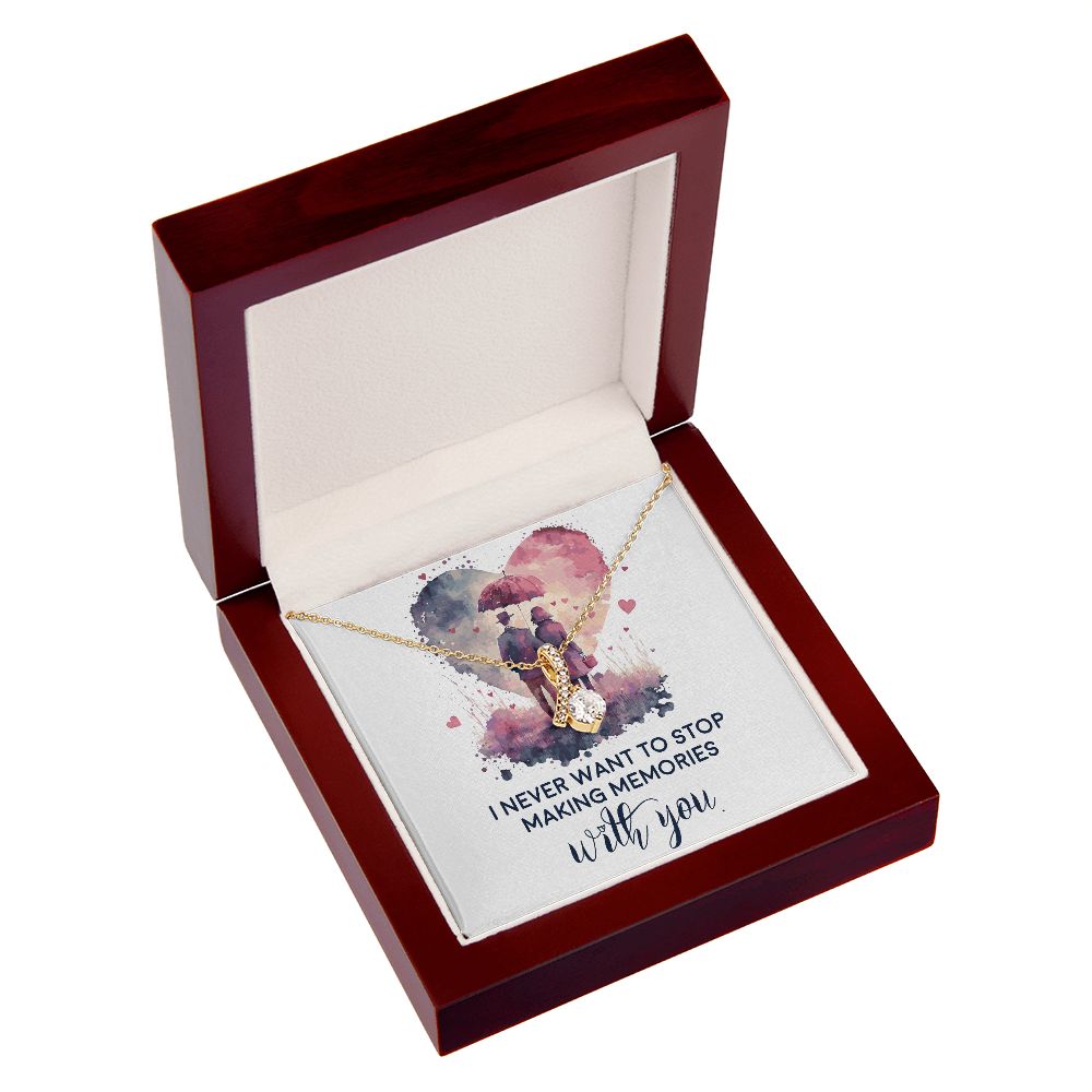 Never Stop Making Memories Alluring Ribbon Necklace-Express Your Love Gifts