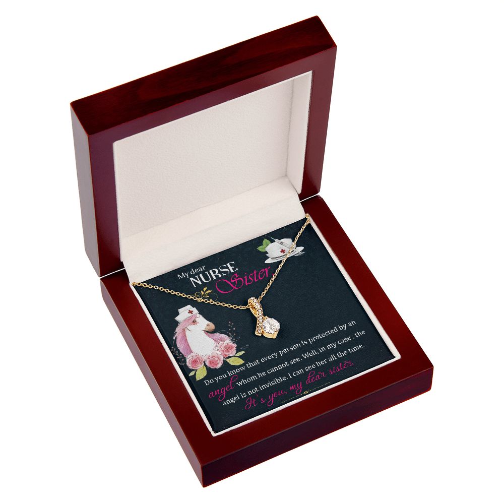 My Dear Nurse Sister Alluring Ribbon Necklace-Express Your Love Gifts