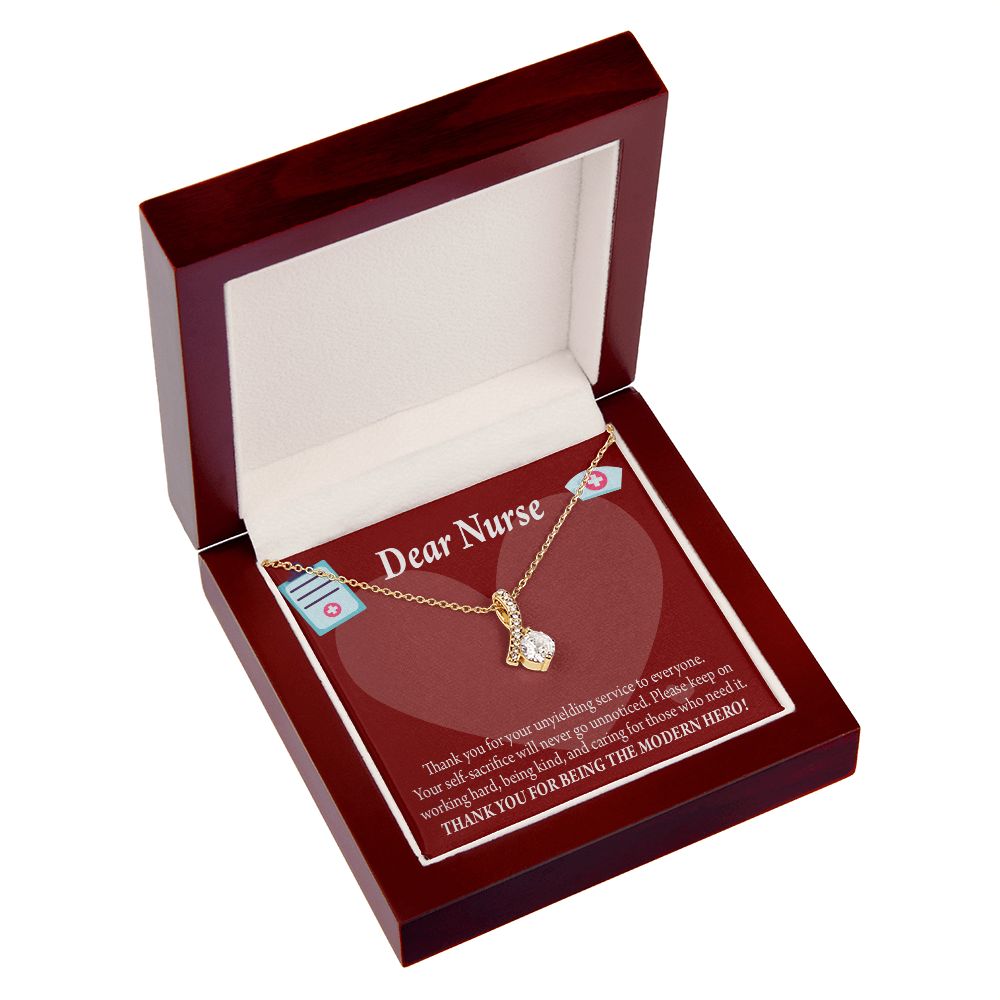 Thank You Ideas Nurses and Caregivers Alluring Ribbon Necklace-Express Your Love Gifts