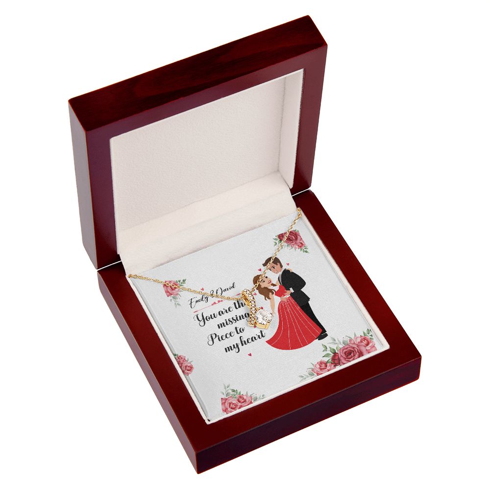 You Are The Missing Piece to My Heart Alluring Ribbon Necklace-Express Your Love Gifts