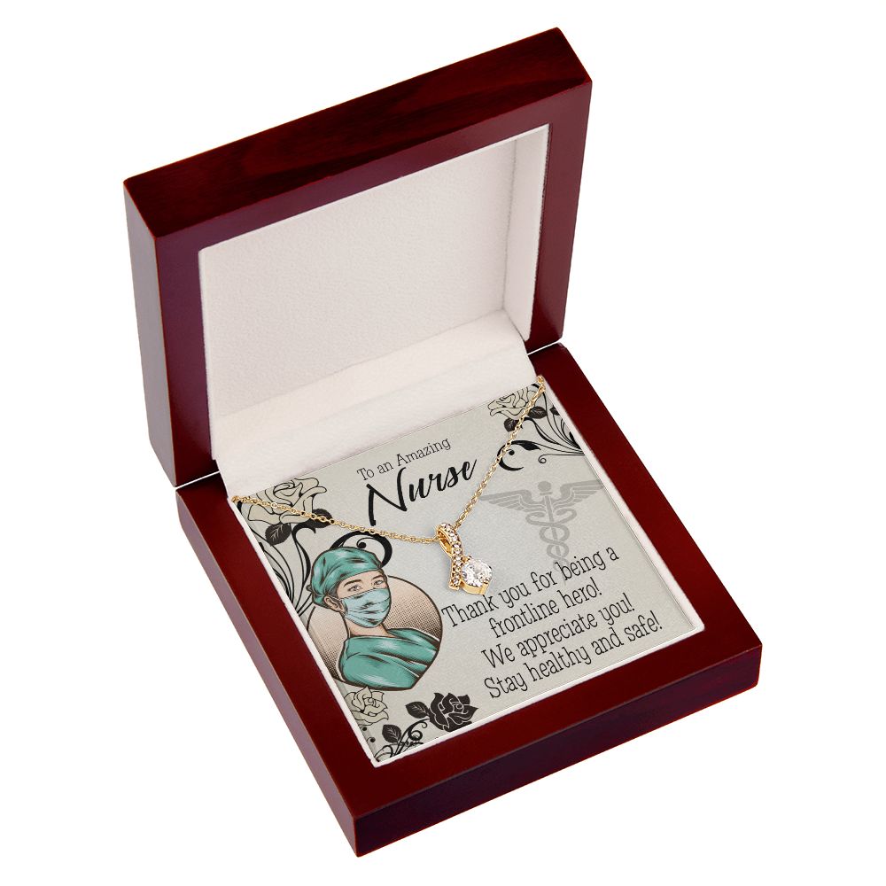 Thank You Frontlines Worker Alluring Ribbon Necklace-Express Your Love Gifts
