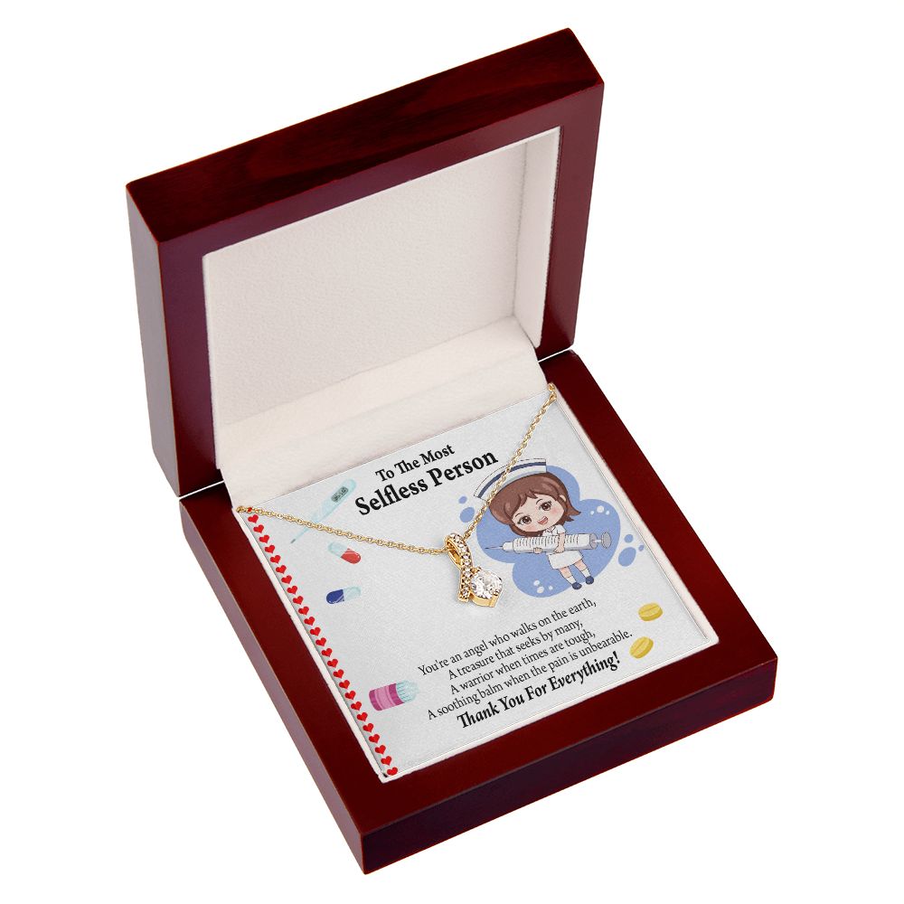 Thanks to Nurse Caregivers Alluring Ribbon Necklace-Express Your Love Gifts